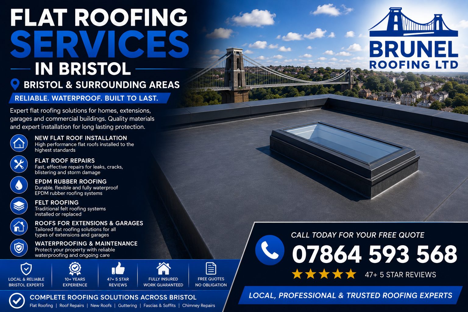 Flat Roofing Services in Bristol — Brunel Roofing Bristol