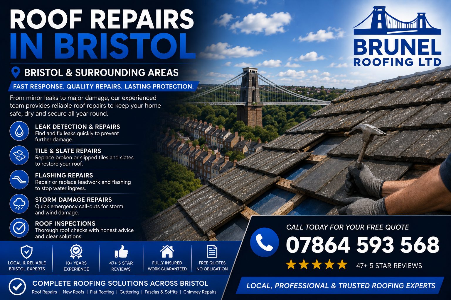 Roof Repairs in Bristol — Brunel Roofing Bristol